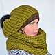 Set hat with pompom and Snood 'I'll Draw you Autumn', Headwear Sets, Moscow,  Фото №1