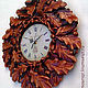 Carved wall clock of Autumn oak tree. Watch. Mikhail (ilmcarver). My Livemaster. Фото №4