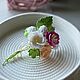 Розы. Брошь-булавка. Knitted flowers. Интернет-магазин Ярмарка Мастеров.  Фото №2