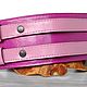 Purple Pink Wide Leather Bracelet, Custom Leather Cuff. Hard bracelet. Made In Rainbow. Ярмарка Мастеров.  Фото №4