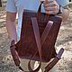 Рюкзак из кожи для документов формата А4. Городской рюкзак. Рюкзаки. BARCA Leather Craft изделия из кожи (barca-di-carta). Ярмарка Мастеров.  Фото №5