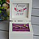 Jewelry box wedding jewelry Box for wedding rings Wedding box purple
