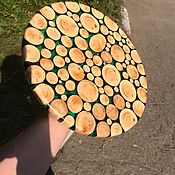 Для дома и интерьера handmade. Livemaster - original item Tray made of sawn wood and resin. Handmade.