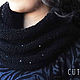 "Мерцание" Черный снуд вязаный. Шарфы. Ната Онипченко      CUTE-KNIT. Ярмарка Мастеров.  Фото №4