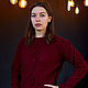 Women's sweater - wine sunset. Sweaters. Yuliya knitting. My Livemaster. Фото №4