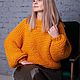 Заказать Стильный укороченый желтый свитер оверсайз. knitting4you. Ярмарка Мастеров. . Свитеры Фото №3