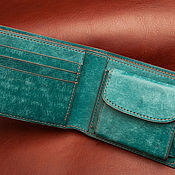 Сумки и аксессуары handmade. Livemaster - original item Wallet with coin holder made of genuine Italian leather Pueblo. Handmade.