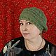 Вязаный берет ,,Ажурный". Береты. ЕЛЕНА ВАУЛИНА. Ярмарка Мастеров.  Фото №7