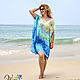 Silk tunic Adaman sea - batik. Tunics. studiya. Online shopping on My Livemaster.  Фото №2