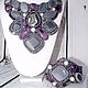 Necklace and bracelet 'Purple haze'. Jewelry Sets. Beaded jewelry by Mariya Klishina. My Livemaster. Фото №5
