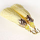 Silver in the Yellow gold earring brush of 'Limonite', Tassel earrings, Tver,  Фото №1