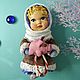 Ватная ёлочная игрушка "Дуняша с поросёнком", Елочные игрушки, Минск,  Фото №1