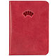 Leather wallet of the driver 'York' (raspberry), Passport cover, St. Petersburg,  Фото №1