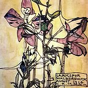 Картины и панно handmade. Livemaster - original item Watercolor herbarium. Charles Rennie Mackintosh, a copy of. Handmade.