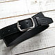 Leather belt for trousers with steel buckle 35mm, Straps, Moscow,  Фото №1