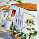 Landscape painting courtyard in Spain street flowers. Painting City of Europe. Pictures. Olga Ermakova art. My Livemaster. Фото №6