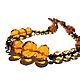Amber beads with diamond cut, Necklace, ,  Фото №1