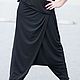 Черные брюки с заниженным шаговым швом - PA0661JE. Брюки. EUG FASHION. Интернет-магазин Ярмарка Мастеров.  Фото №2