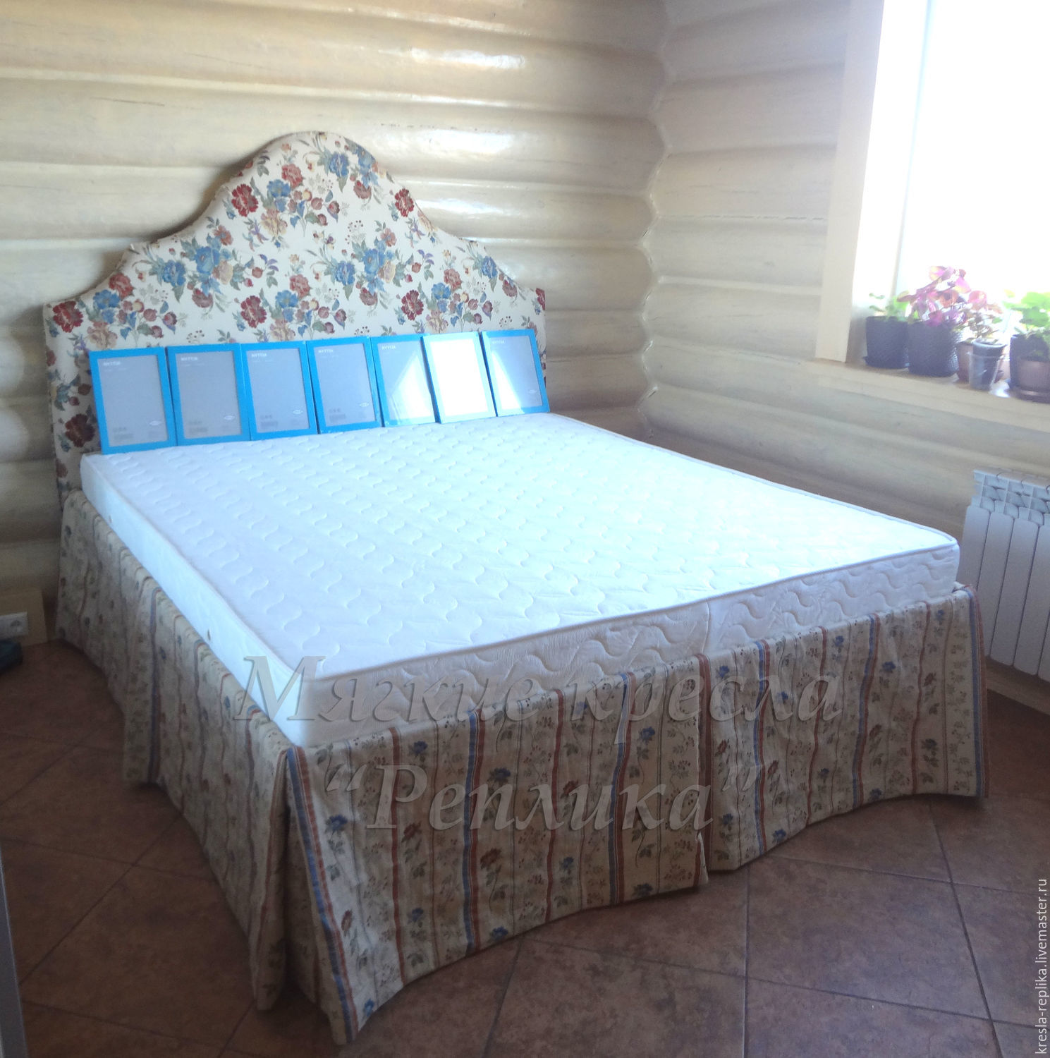 Кровать с мягким изголовьем 140*200 В214 Прованс Алетан