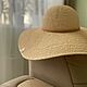 Raffia hat with wide brim. Hats1. mskladnova. Online shopping on My Livemaster.  Фото №2