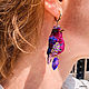 Bird earrings ' Juicy fuchsia' . Miniature birds. Earrings. Coffeelena. My Livemaster. Фото №4