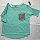 T-shirt pale mint with pocket colors. T-shirts. ThePocket. Online shopping on My Livemaster.  Фото №2