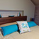 Bedspread with pillows-beige-chocolate-turquoise. Blankets. Designer-Mart (designer-mart). My Livemaster. Фото №6