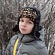 Шапка-ушанка с пайетками. Шапка-ушанка. Юлькины повязульки (aksm78). Интернет-магазин Ярмарка Мастеров.  Фото №2