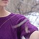 Вязаный спицами блузон. Блузки. Wool garderobe. Ярмарка Мастеров.  Фото №5