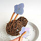 Wooden hairpin made of beech with a real Hydrangea flower Eco. Hairpin. WonderLand. My Livemaster. Фото №6