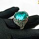 Apatite. ' Sea breeze ' ring with blue-green Apatite. Rings. Design jewelry. My Livemaster. Фото №6