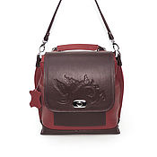 Сумки и аксессуары handmade. Livemaster - original item Backpacks: Women`s Leather Burgundy Paula Mod Backpack Bag. R. 53-182. Handmade.