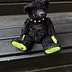 Мишка тедди чёрный. Мишки Тедди. ROCK STAR BEARS. Ярмарка Мастеров.  Фото №4