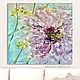 Oil painting with abstract flower. Delicate abstract flower oil, Pictures, Moscow,  Фото №1