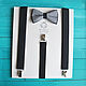 Suspenders black men's tie black and white Goose foot. Ties. Respect Accessories. Online shopping on My Livemaster.  Фото №2