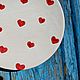 A plate of Hearts in a circle A Plate of Hearts A gift for February 14. Plates. DASHA LEPIT | Ceramic tableware (dashalepit). My Livemaster. Фото №5
