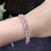 Украшения handmade. Livemaster - original item Natural stone kunzite bracelet. Handmade.