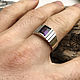 Men's silver ring charm with Amethyst handmade. Rings. Bauroom - vedic jewelry & gemstones (bauroom). My Livemaster. Фото №4
