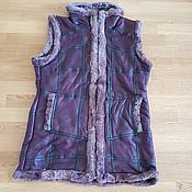 Одежда handmade. Livemaster - original item vests: 48-50 lengthened sheepskin vest. Handmade.