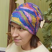 Аксессуары handmade. Livemaster - original item Beanie felted women`s hat made of wool Double-sided hat. Handmade.