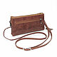  Clutch bag brown leather women's Laura. Crossbody bag. Natalia Kalinovskaya. Online shopping on My Livemaster.  Фото №2