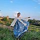 Комплект в русском стиле, нежно-голубой с кружевом. Народные костюмы. Filiх - Лен Хлопок Лес. Ярмарка Мастеров.  Фото №4