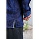 Рубашка мужская из конопляного денима Hemp Denim Draftsmens Shirt Blue. Рубашки мужские. VÄN Studio. Ярмарка Мастеров.  Фото №4