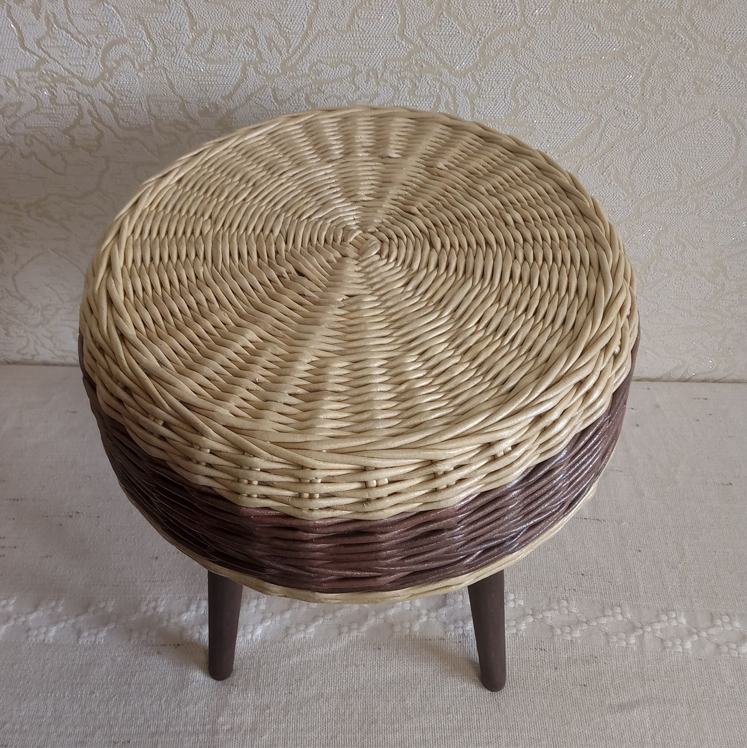 Плетеный пуфик в интернет-магазине Ярмарка Мастеров по цене 4100 ...