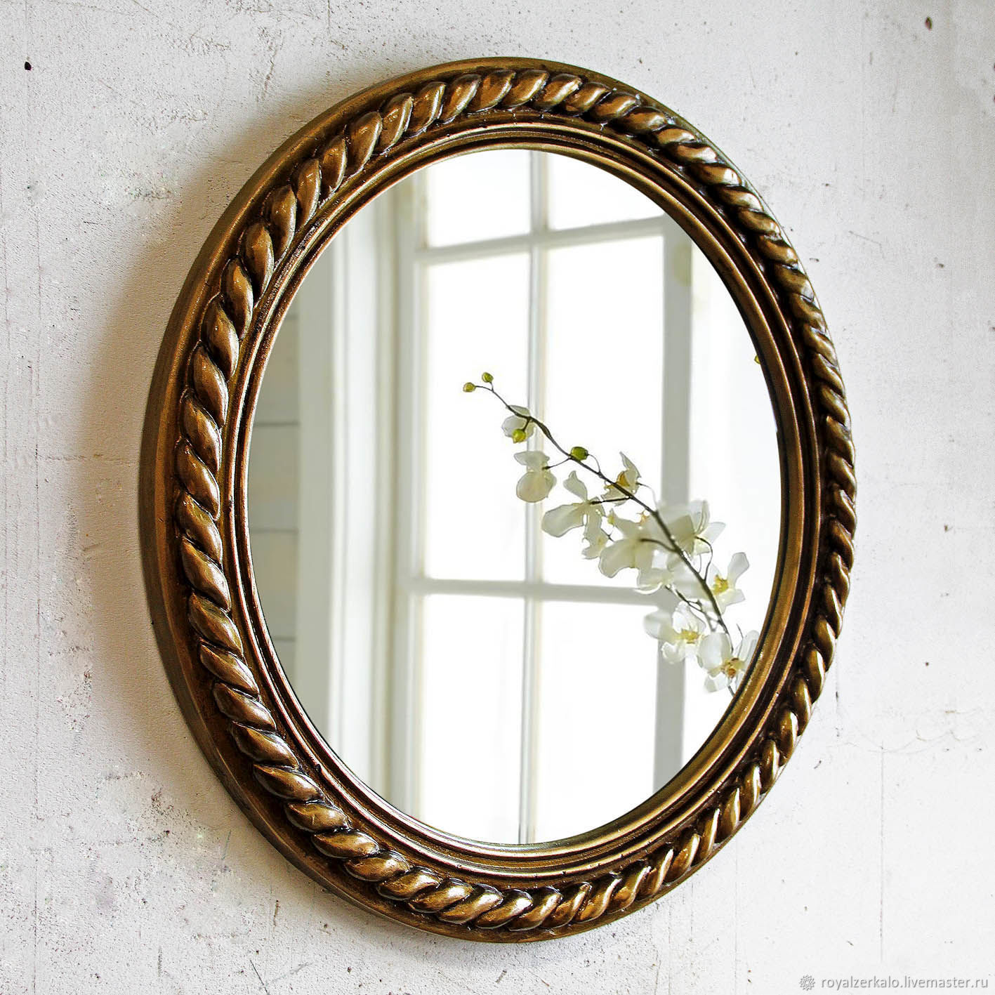  круглое плетёное, зеркало настенное, зеркало для прихожей .