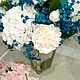Букет пионов с гипсофилой в имитации воды. Букеты. Flowers16kzn-. Интернет-магазин Ярмарка Мастеров.  Фото №2