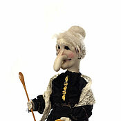 Куклы и игрушки handmade. Livemaster - original item The witch is a scary doll with a spoon and a pot. Handmade.