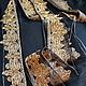 Braid with beads. Golden patterns, braid, Kurganinsk,  Фото №1