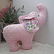 Pink elephant pillow toy, plush stuffed elephant, Gift for newborn, Ekaterinburg,  Фото №1