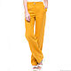 Trousers linen basic amber color, Pants, Tomsk,  Фото №1